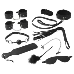 Baseks - kit de bondage doux pour débutants (noir) - 10 pcs