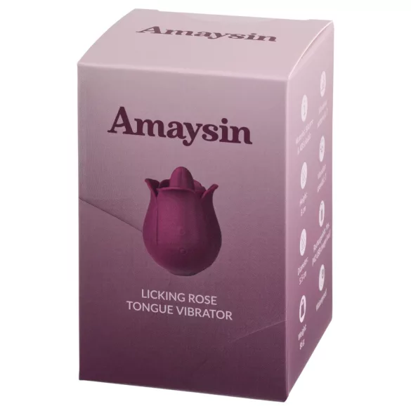 Amaysin - stimulateur clitoridien en forme de rose avec languette (violet)