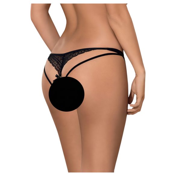Obsessive Picantina - culotte à doubles bretelles (noir) - L/XL