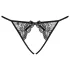 Obsessive Miamor - culotte ouverte en résille et dentelle - noir - L/XL
