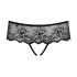 Obsessive Merossa - string ouvert femme avec strass - noir - L/XL