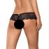 Obsessive Merossa - string ouvert femme avec strass - noir - L/XL