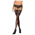 Obsessive Leticia - bas autofixants larges dentelle - noir - L/XL