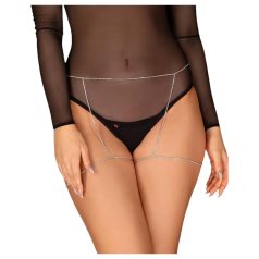 Obsessive Bijou 905 - harnais corps bijou (argenté) - S-L