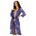 Manteau en dentelle « Cobaltess » (bleu) - Obsessive - L/XL