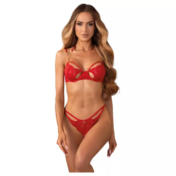 Obsessive Matildea - ensemble soutien-gorge dentelle rouge - L/XL