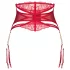 Obsessive Matildea - porte-jarretelles dentelle à chaînes - rouge - L/XL