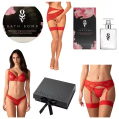 Obsessive - Coffret lingerie 6 pièces - rouge - L/XL