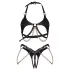 Obsessive Anyya - ensemble de soutien-gorge effet cuir avec chaînes (noir)
