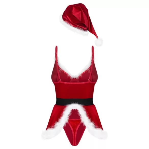 Obsessive Hot Santa - costume de mère Noël trois pièces pour femme (rouge) - L/XL