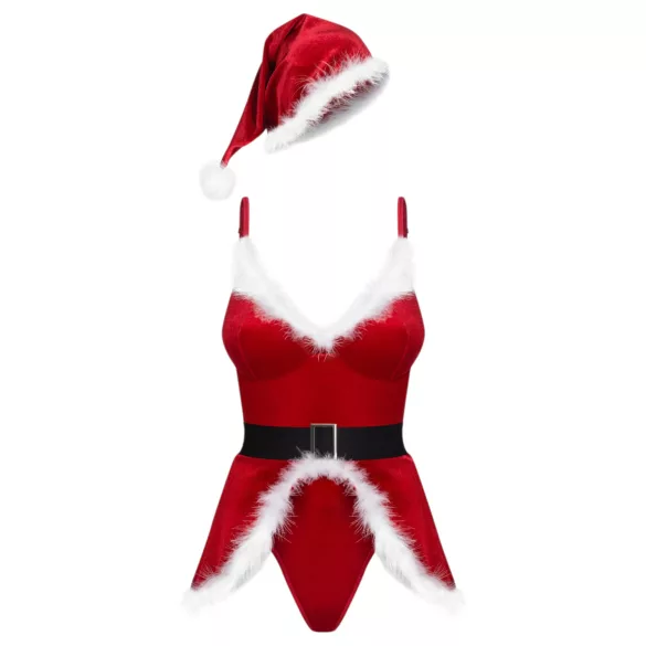 Obsessive Hot Santa - costume de mère Noël trois pièces pour femme (rouge) - L/XL
