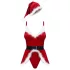 Obsessive Hot Santa - costume de mère Noël trois pièces pour femme (rouge) - L/XL