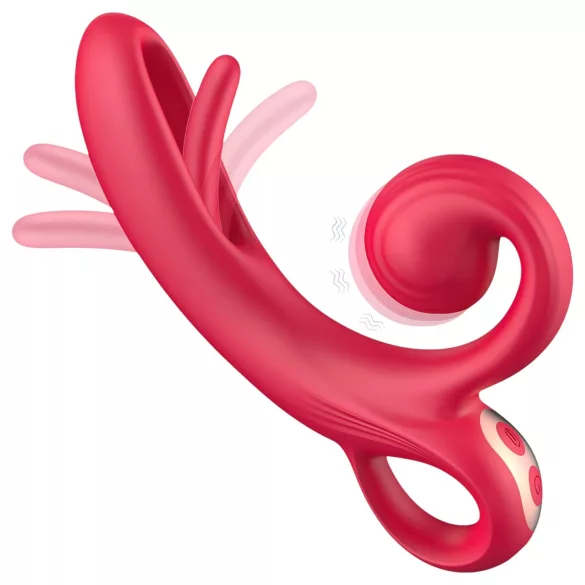 Sweet Play - Vibrateur rabbit avec stimulateur clitoris - silicone rouge
