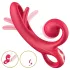 Sweet Play - Vibrateur rabbit avec stimulateur clitoris - silicone rouge