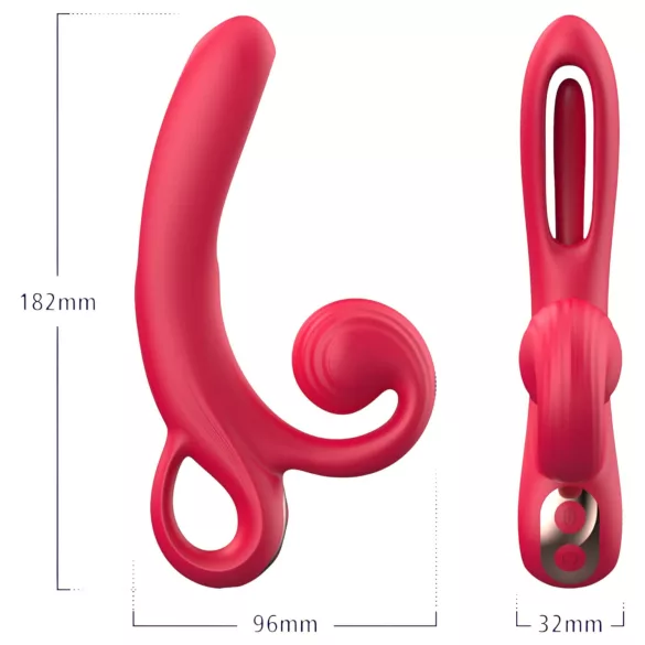 Sweet Play - Vibrateur rabbit avec stimulateur clitoris - silicone rouge