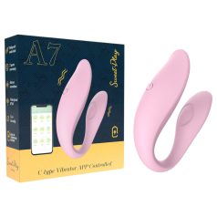 Sweet Play - vibromasseur couple connecté - silicone rose