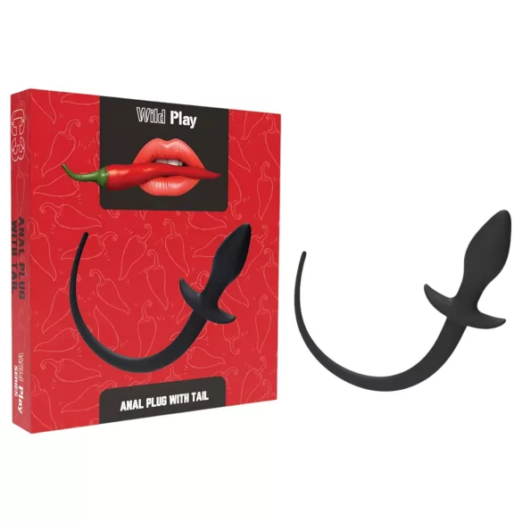 Wild Play - plug anal queue de renard - silicone noir