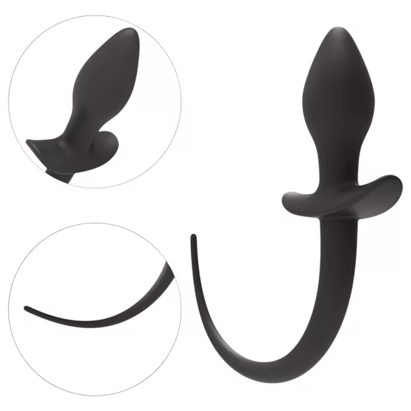 Wild Play - plug anal queue de renard - silicone noir