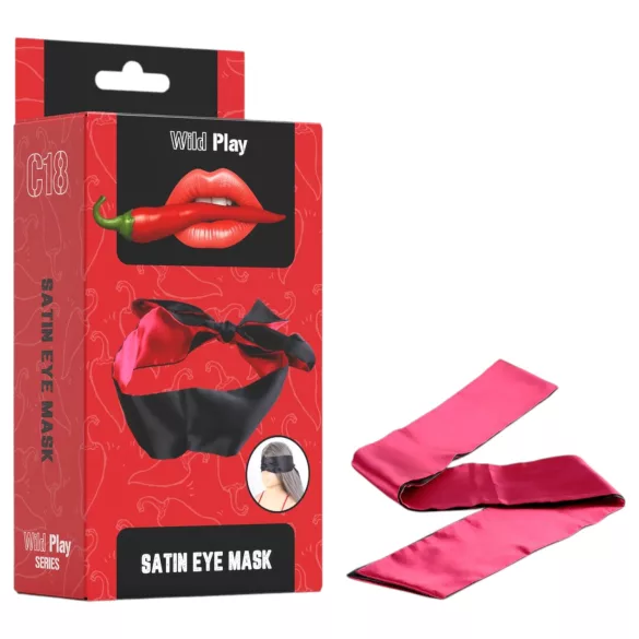 Wild Play - bandeau pour les yeux satin - noir rose