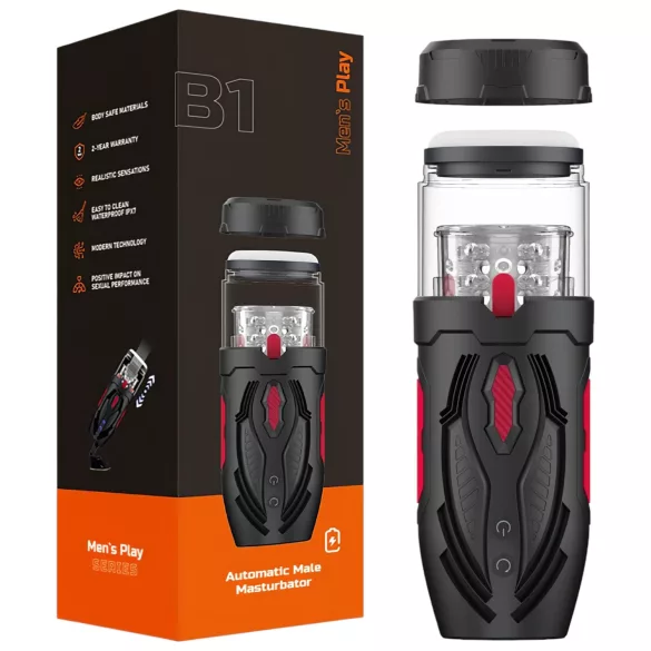 Men's Play - masturbateur rotatif automatique pour homme - noir
