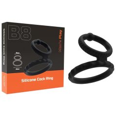   Men's Play - anneau pénis et testicules - silicone noir