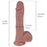 Erospace Natural Play - vibromasseur réaliste à va-et-vient rotatif (couleur chair)