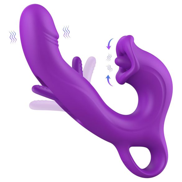 Sweet Play - vibromasseur point G stimulateur langue - silicone violet