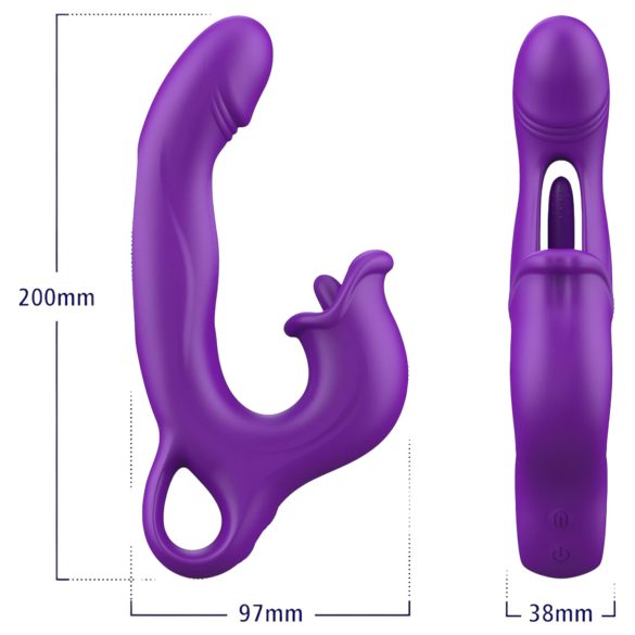 Sweet Play - vibromasseur point G stimulateur langue - silicone violet