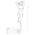 Passion BS006 - body résille motif porte-jarretelles - blanc - S-L