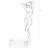 Passion - body résille ouvert - blanc - S-L