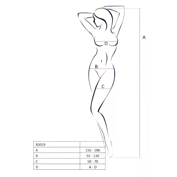 Passion BS019 - ensemble résille sexy - blanc - S-L