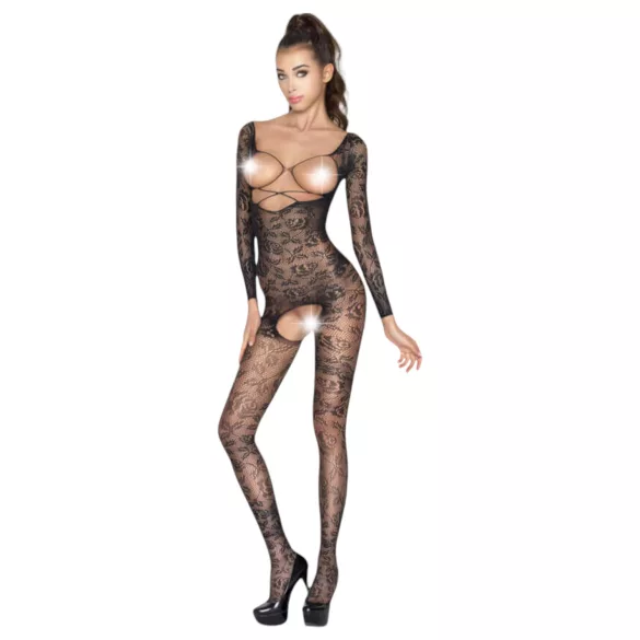 Passion BS031 - combinaison ouverte - noir - S-L