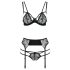 Passion Floris - ensemble lingerie - noir