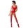 Passion BS046 - ensemble résille motif floral - rouge - S-L