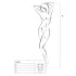 Passion - ensemble lingerie résille col montant - blanc - S-L