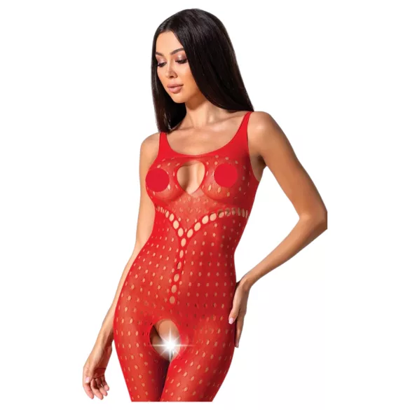 Passion BS078 - combinaison ouverte à pois - rouge - S-L