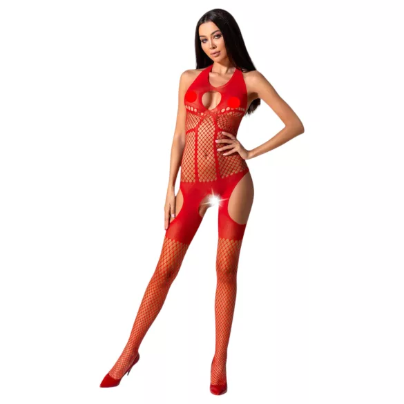 Passion BS079 - ensemble résille - rouge - taille S-L