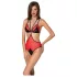 Passion Peonia - body avec découpes latérales (rouge) - L/XL