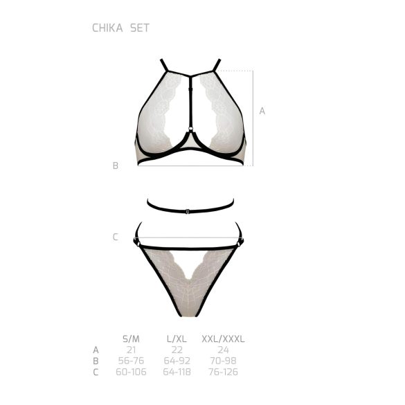 Passion Chika - ensemble soutien-gorge (crème) - L/XL