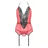 Passion Peonia - ensemble haut et string - rouge