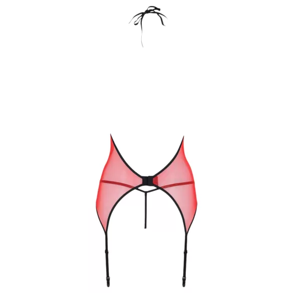 Passion Peonia - ensemble haut et string - rouge