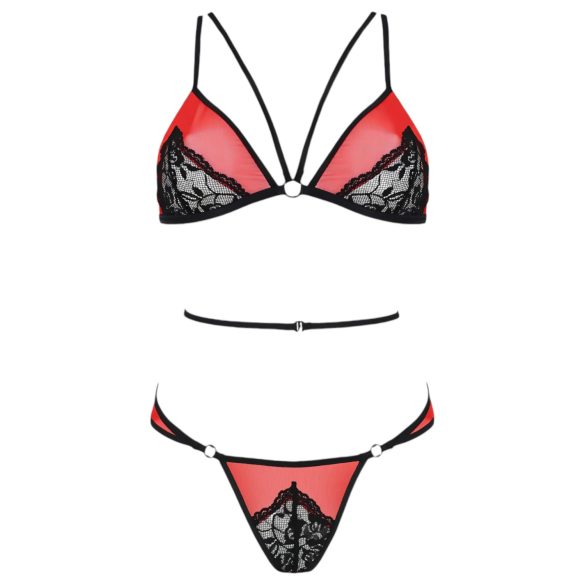 Passion Peonia - ensemble soutien-gorge (rouge)