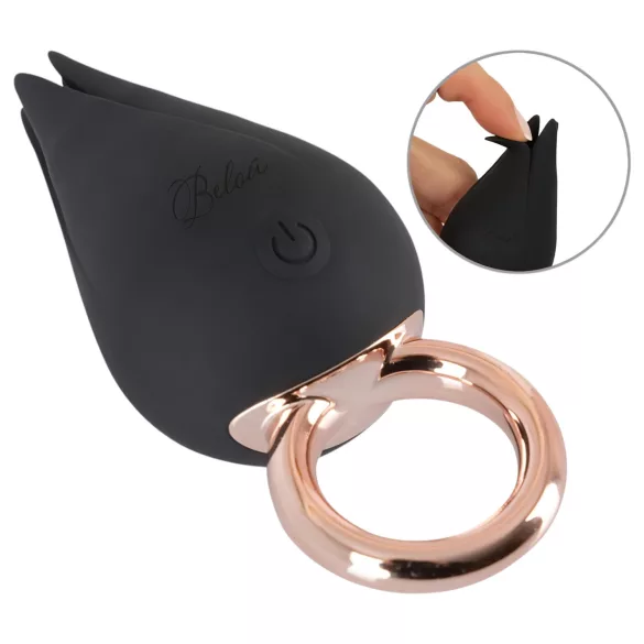 Belou - mini vibromasseur doigt - silicone noir