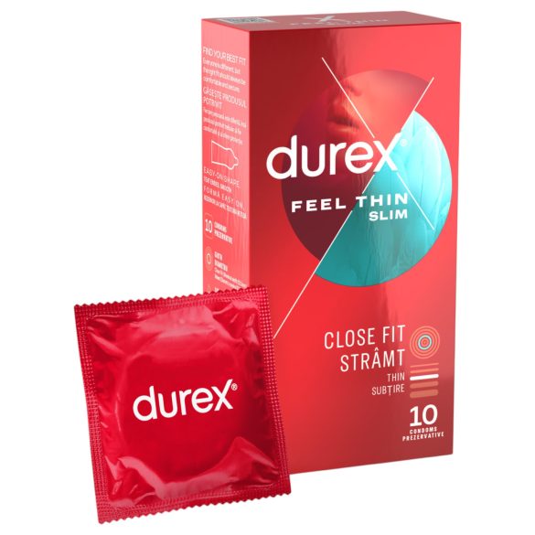 Durex - préservatifs ultra fins sensation naturelle - slim - boîte de 10
