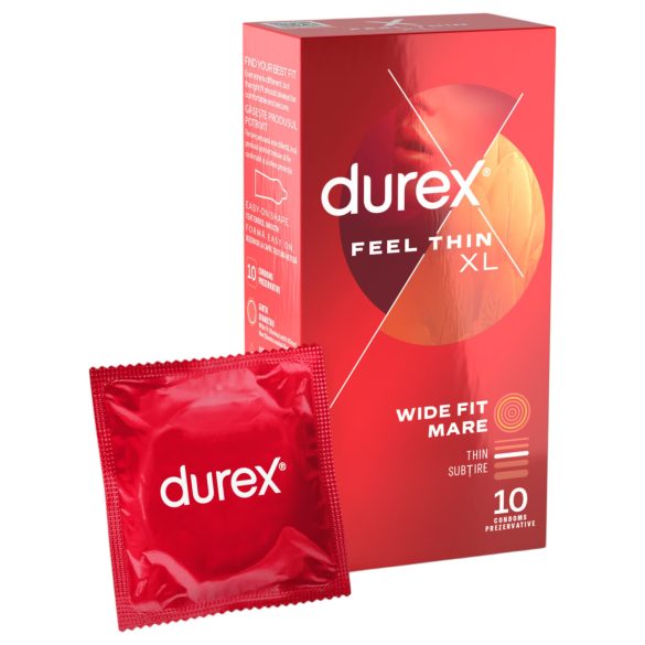 Durex Feel Thin XL - préservatifs sensation naturelle - grande taille