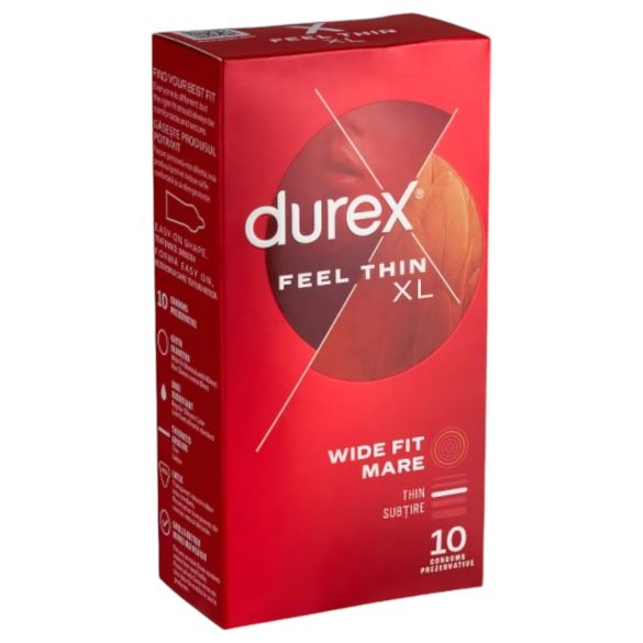 Durex Feel Thin XL - préservatifs sensation naturelle - grande taille