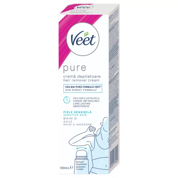 Veet Pure - crème dépilatoire maillot et aisselles - peaux sensibles - 100ml