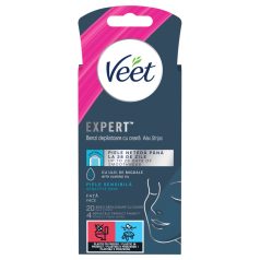   Veet Expert - bandes de cire prêtes à l’emploi - peau sensible - 20 pièces
