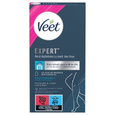   Veet Expert - bandes de cire prêtes à l’emploi - peau sèche - 12 unités