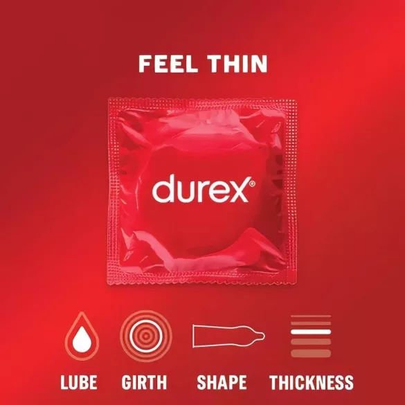 Durex - préservatifs ultra fins - sensation naturelle - pack 2x12